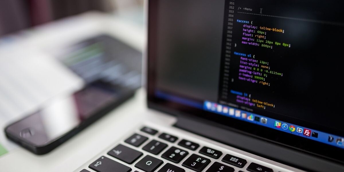 Code on a laptop screen